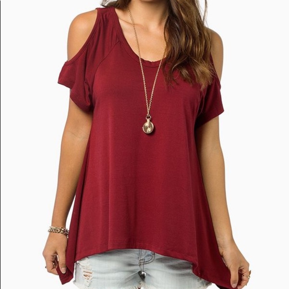 Tobi Cold Shoulder Top